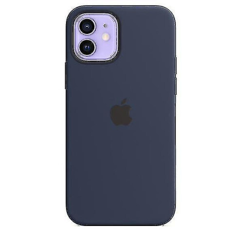(Deep Navy) Silicone Case With Magsafe For Iphone 12 & 12 Pro