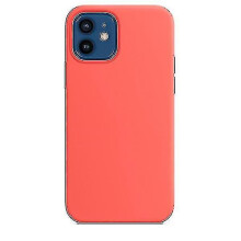 (Pink Citrus) Silicone Case With Magsafe For Iphone 12 & 12 Pro