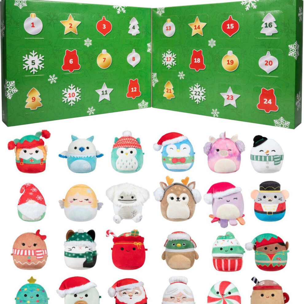 Festive Advent Calendar with 24 Surprising Plush Toys