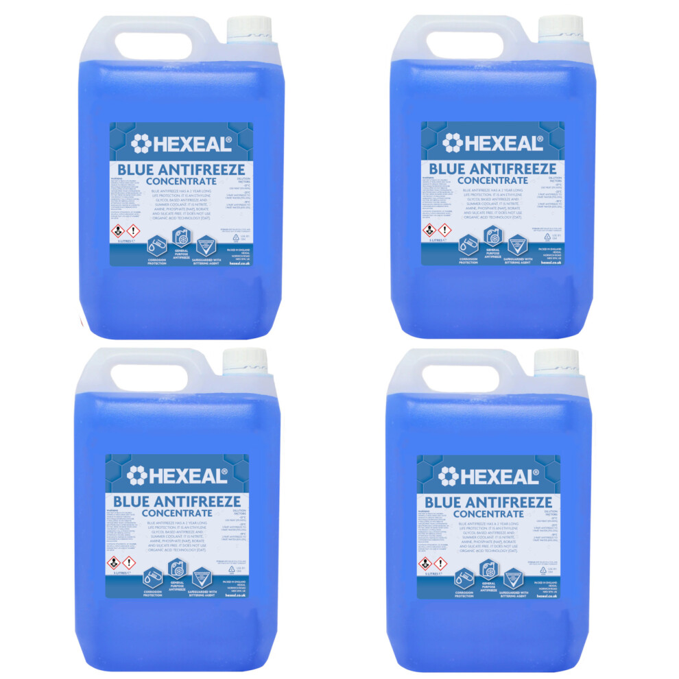 Hexeal BLUE ANTIFREEZE & COOLANT | 20L | -37 ÂºC | High Concentrate/Longlife