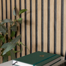 nu wallpaper ACOUSTIC WOODEN SLATS peel & stick wallpaper