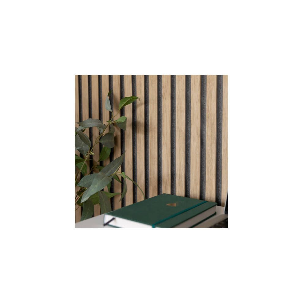 Nu Wallpaper Acoustic Wooden Slats Peel & Stick Wallpaper 5056525358022