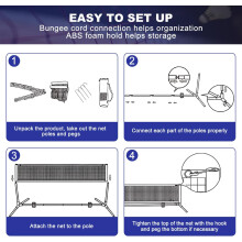 BAGAIL Badminton Net, Foldable Nylon Net, Hieght Adjustable Stand and Portable Carry Bag Disassemble, Ideal Recreational Sports Net for Tennis