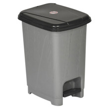 (Grey) 8L Mini Pedal Bin Kitchen Bathroom Toilet Recycle Waste Garbage Storage Dustbin