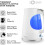 Tower Sonar Textured Kettle with 360 Degree Base T10083WHT (White) 6