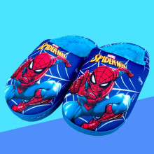 (28-29(insole 17.5CM)) New Spring Autumn Winter Kids Shoes Boy blue Spider Warm Slippers Children Christmas Slippers Enfant Baby Shoes