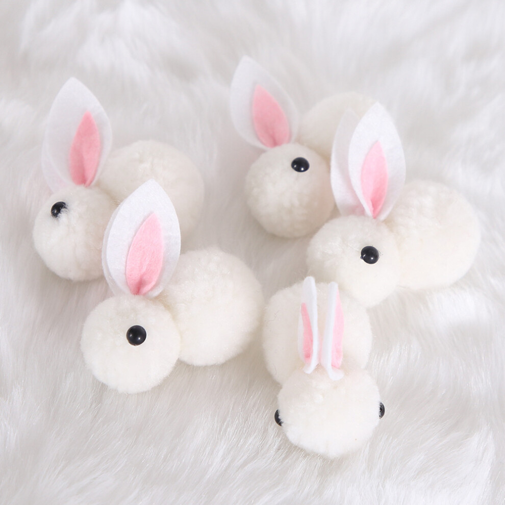 (Five White Rabbits) Plush Lovely Mini Easter Bunnies In Bright Colors For Cheerful Holiday Arrangements-image-OPC-PFQ9DRW-NEW
