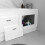 NES Home Nes Home White 1700mm Magnetic Door Durable PVC Front Bath Panel 5