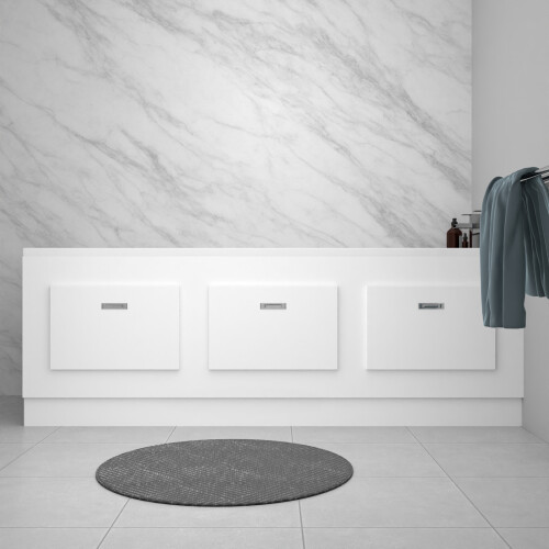 NES Home Nes Home White 1700mm Magnetic Door Durable PVC Front Bath Panel 1
