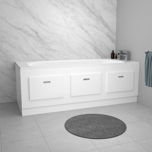 NES Home Nes Home White 1700mm Magnetic Door Durable PVC Front Bath Panel