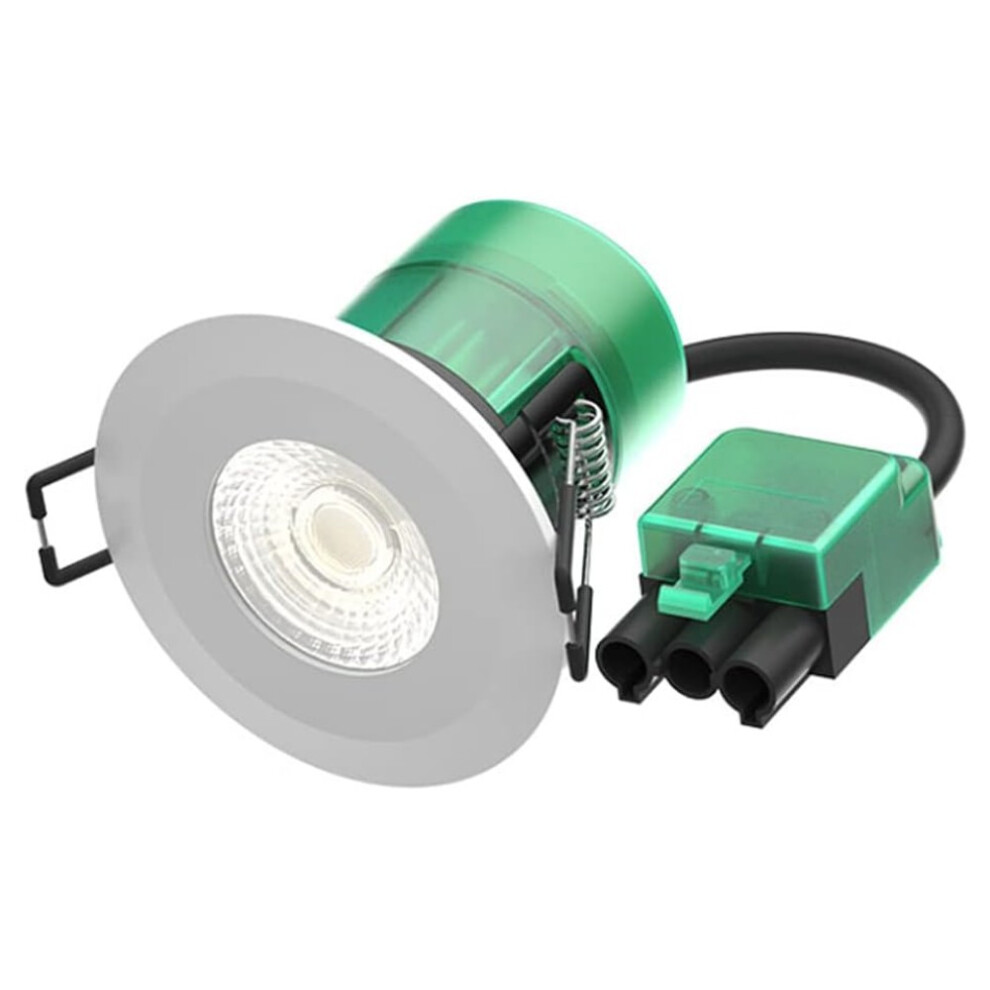 BELL 10496 Dimmable Firestay LED Downlight Fitting 2700K-6W Brushed Steel-image-OPC-PFQ9H77-NEW