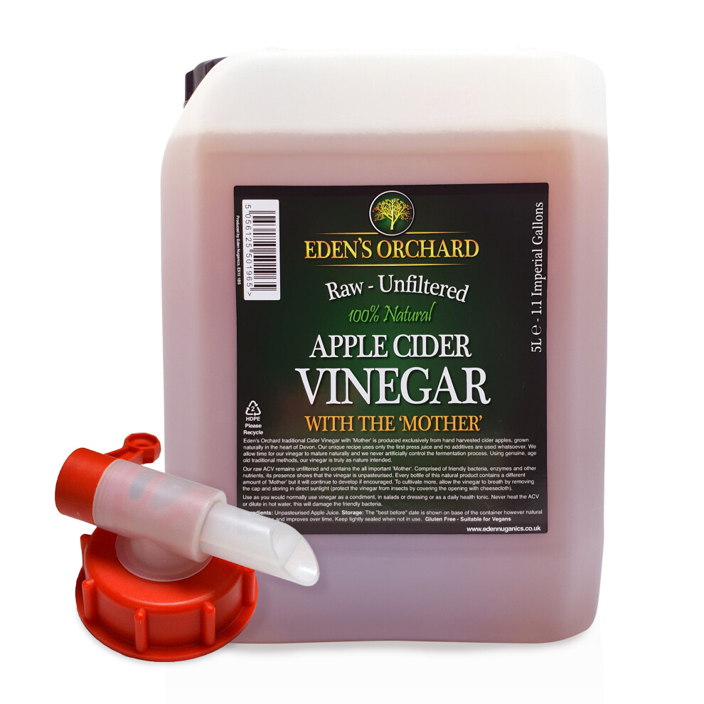 Eden's Orchard Apple Cider Vinegar - 5 Litre With Jerry Can Tap