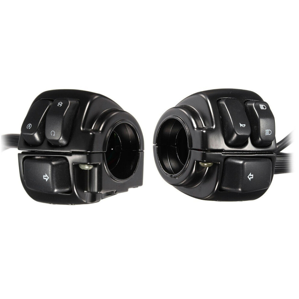 1 Pair Motorcycle Handlebar Control Lights Switch With Wiring Harness 4851013976617