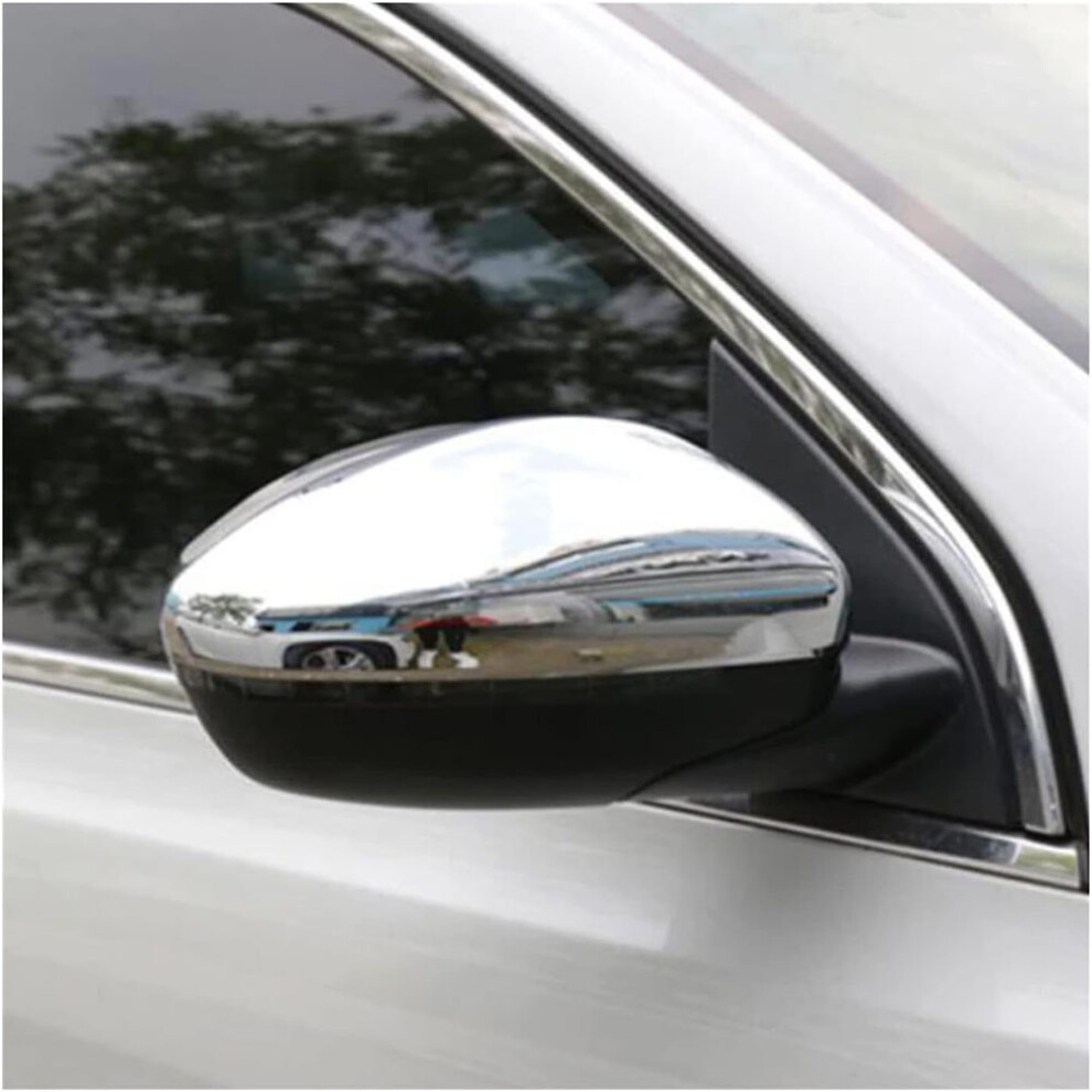 Right Door Wing Mirror Cover Cap Case Chrome For Peugeot 208 2012-2019