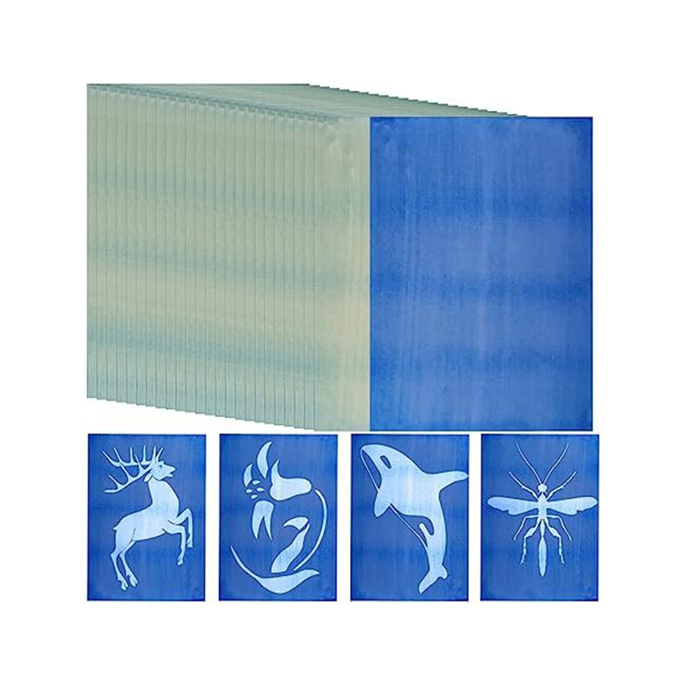 30 Sheets Sun Print Paper Kits Cyanotype Kit A4 Nature Printing Solar for Kids Adults DIY Art Crafts Project