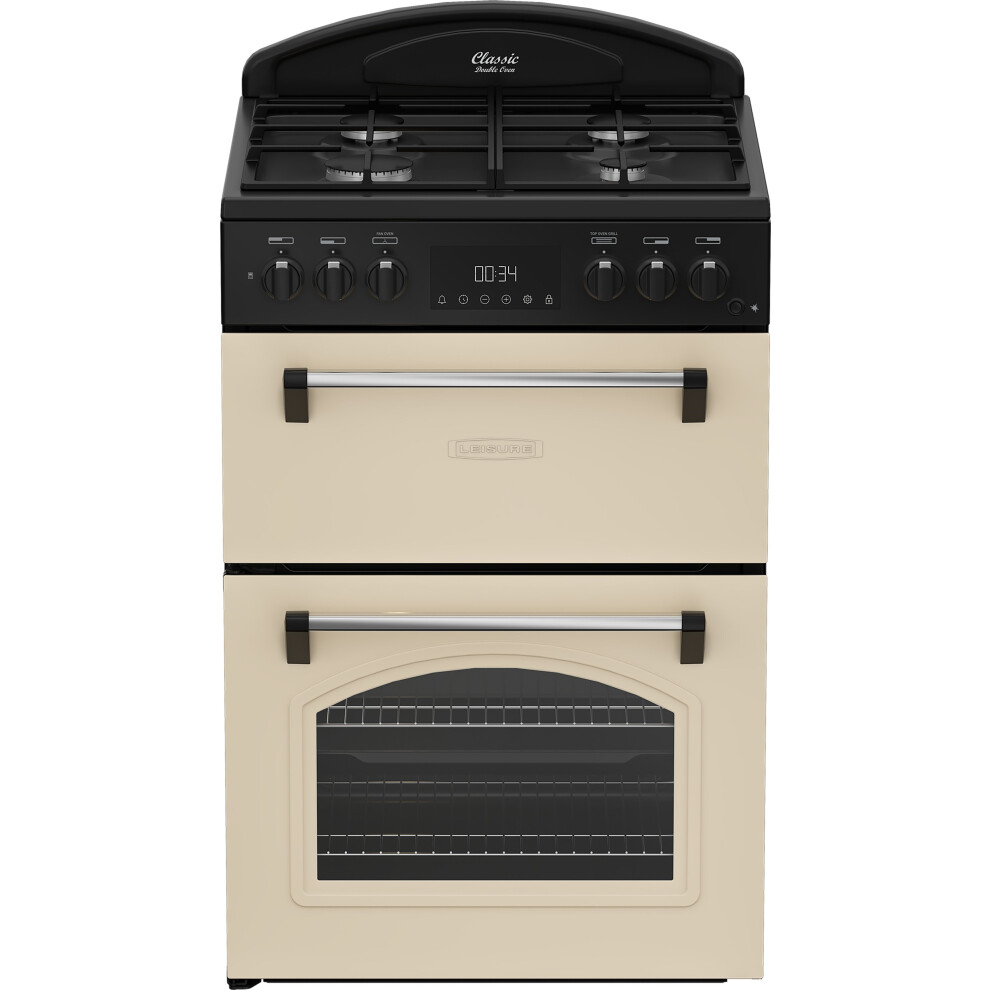 Leisure Classic CLB60FCC 60cm Freestanding Dual Fuel Cooker - Cream | A Rated, Conventional Oven & Stay-Clean Liners