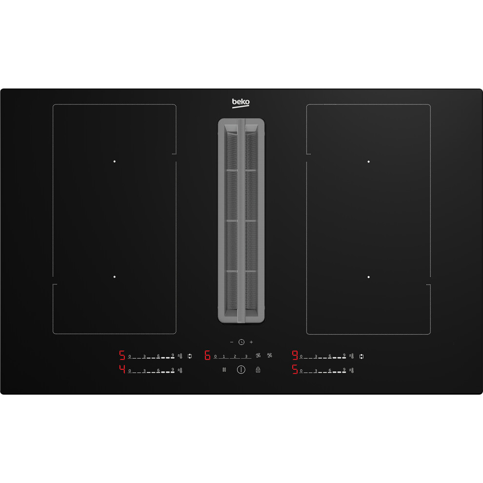 Beko HIXI84700UP 80cm Induction Hob Extractor with 2 Flexizone