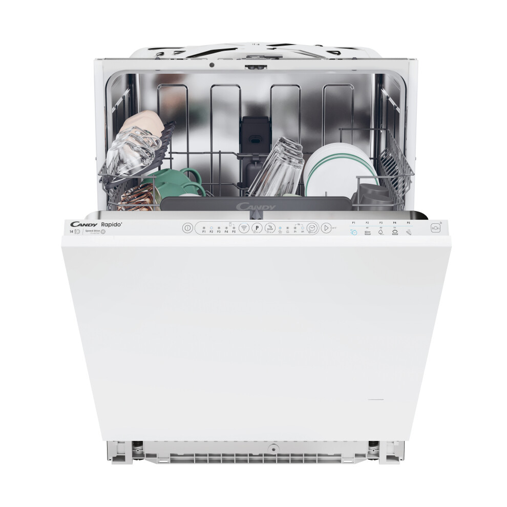 Candy RapidÃ CI 4C7L0W-80 dishwasher Fully built-in 14 place settings C