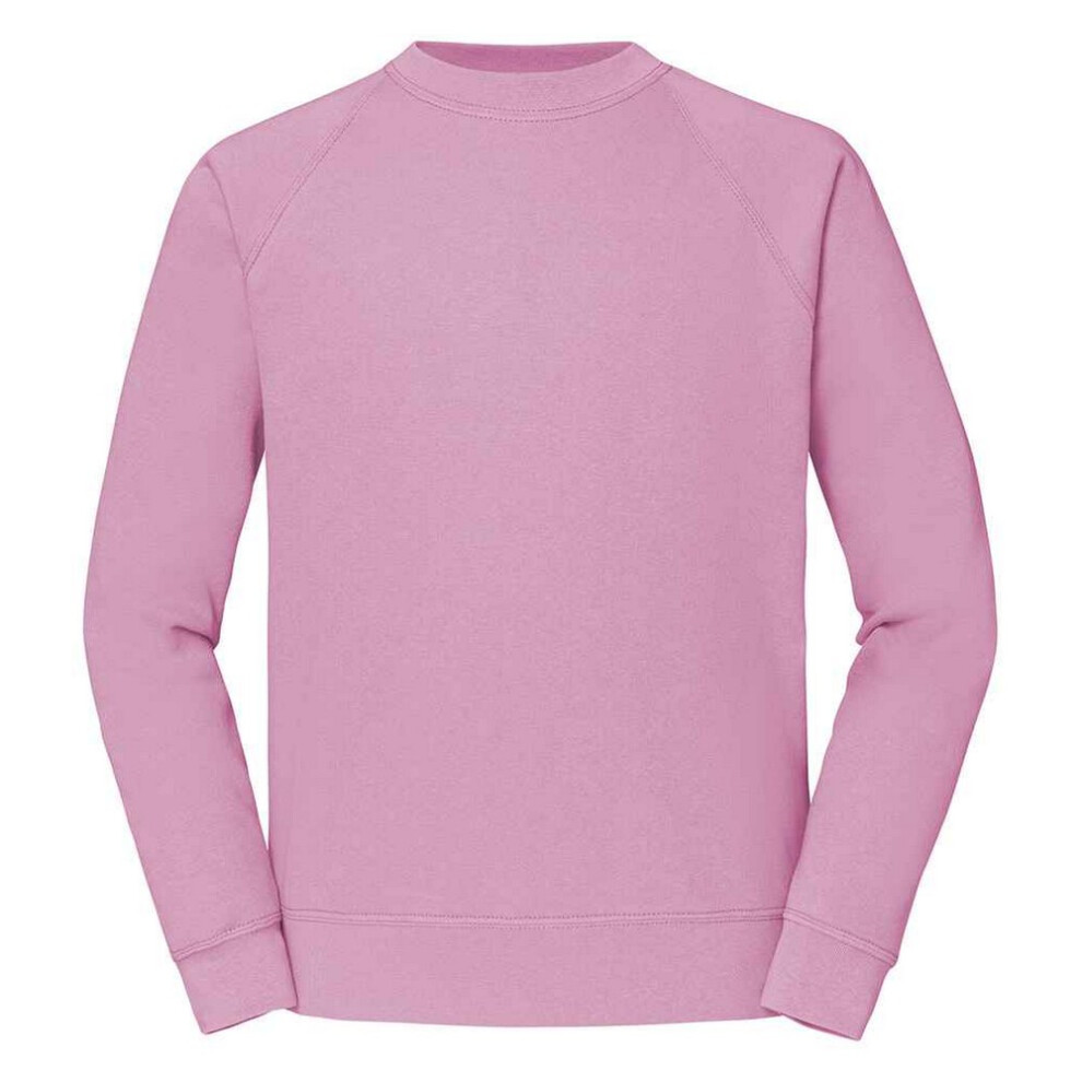 (S, Light Pink) Fruit of the Loom Unisex Adult Classic Raglan Sweatshirt