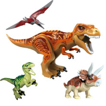 (4pcs-D) 8pcs Jurassic Dinosaur World Minifigures Toys