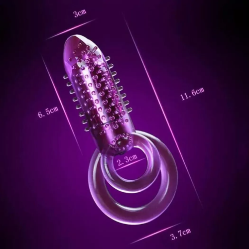 Premium Dual Vibrating Cock Ring with G-Spot Mini Vibrator for Couples 1