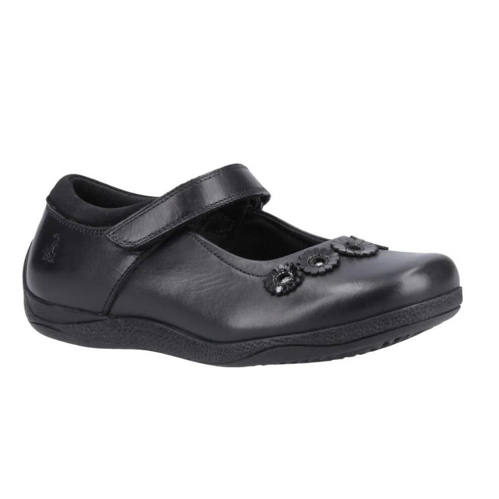 (5 UK, Black) Hush Puppies Girls Christina Leather School Shoes