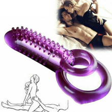 Premium Dual Vibrating Cock Ring with G-Spot Mini Vibrator for Couples
