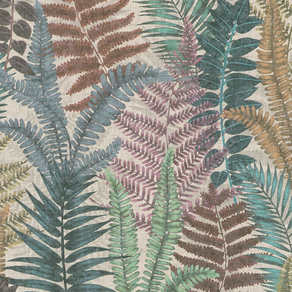 Famous Garden Fern Textured Wallpaper