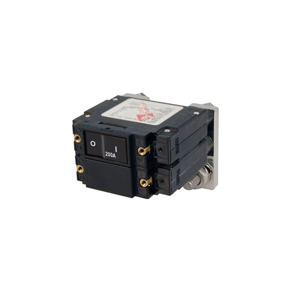 Blue Sea Systems Cseries Flat Rocker Double Pole 200A Circuit Breaker 632085074760