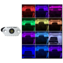 Black Oak Rock Accent Light RgB White Housing
