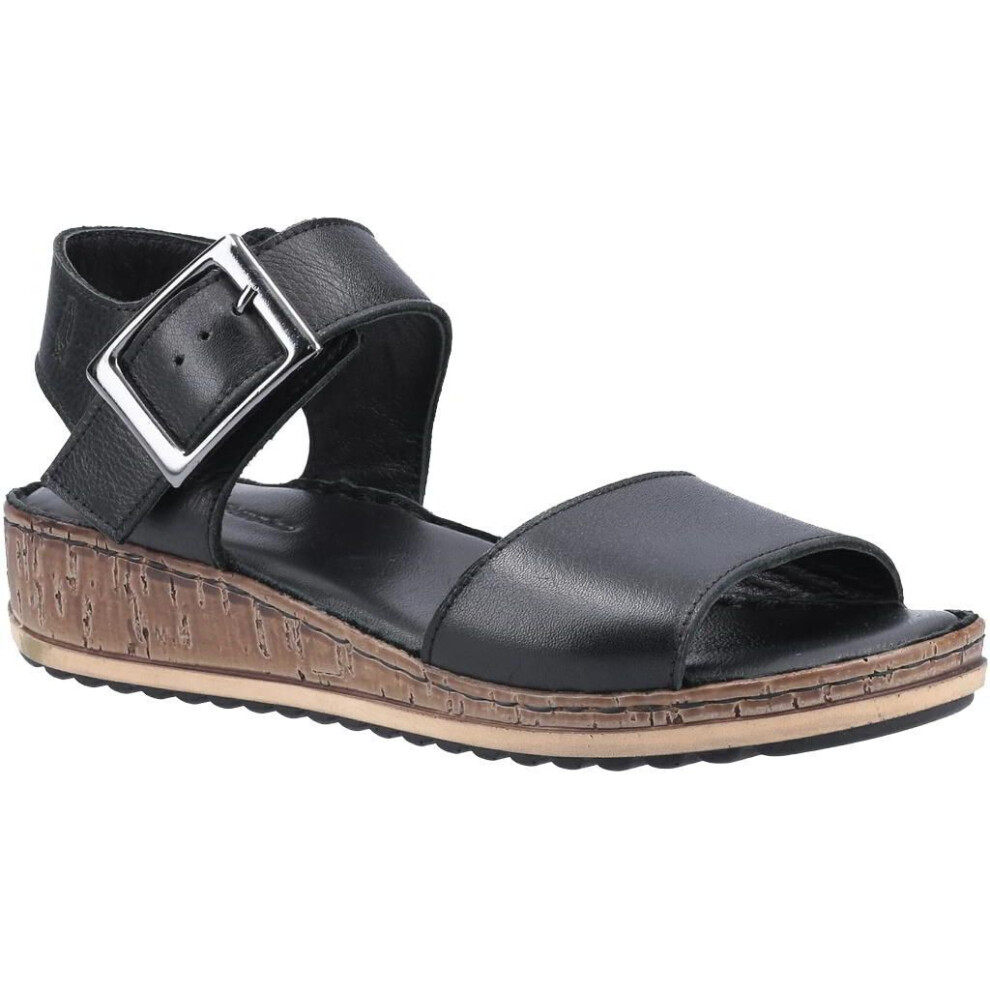 (4 UK, Black) Hush Puppies Womens/Ladies Ellie Leather Sandals