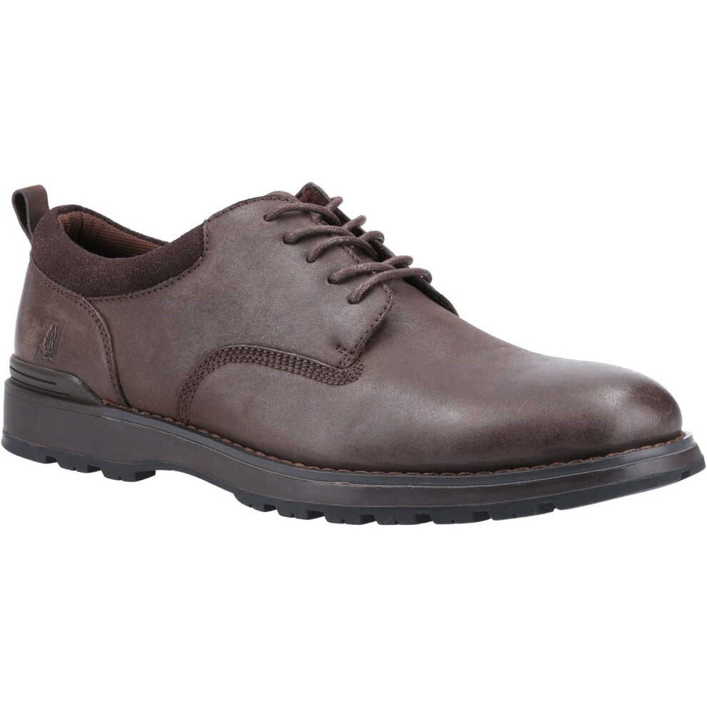 (11 UK, Brown) Hush Puppies Mens Dylan Leather Shoes