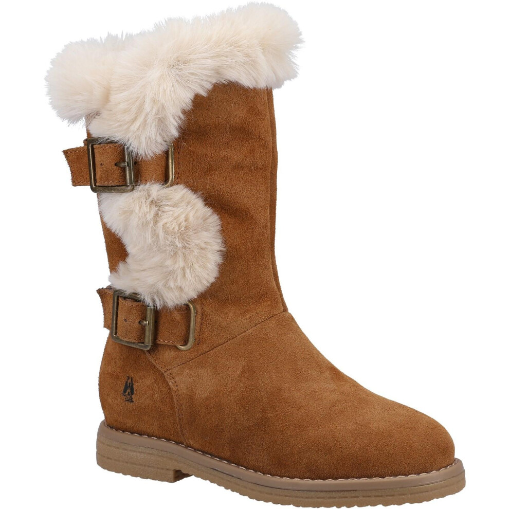 (11 UK Child, Tan) Hush Puppies Girls Mini Megan Suede Boots