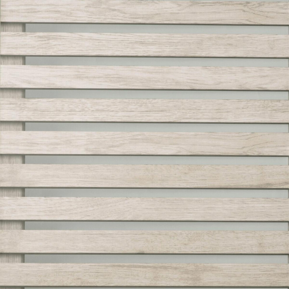 (10m x 52cm, Grey) Fine Decor Wood Slats Wallpaper