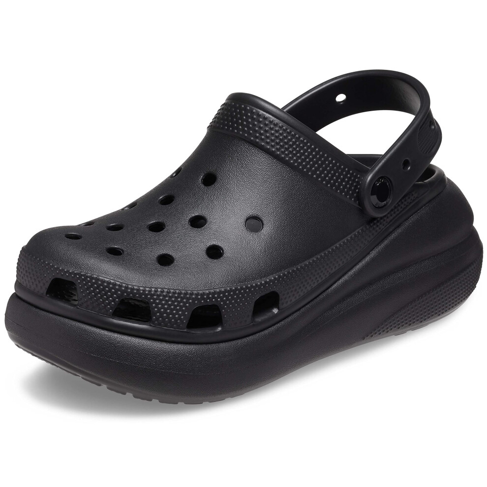 crocs Unisex classic crush clogs  Platform Shoes  Black  4 US Men