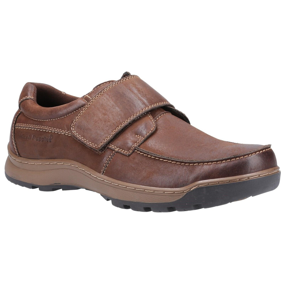 (9 UK, Brown) Hush Puppies Mens Casper Leather Shoes