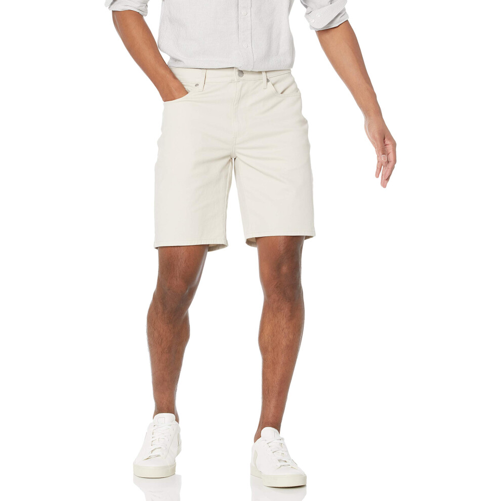 Amazon Essentials Mens SlimFit 9 Inseam Stretch 5Pocket Short  Stone  40