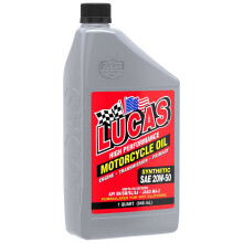 Lucas Oil Synthetic SAE 20W50 Motorcycle Oil 1 QT