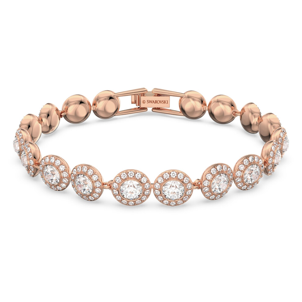 Bracelet tennis Swarovski Una Angelic en cristaux transparents et plaqu    or rose 5240513 pour femme