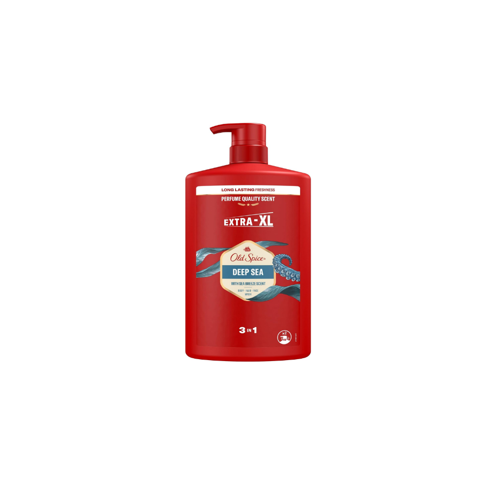 Old Spice Deep Sea Menâs Shower Gel & Shampoo 1000ml Multi-Use 3-in-1