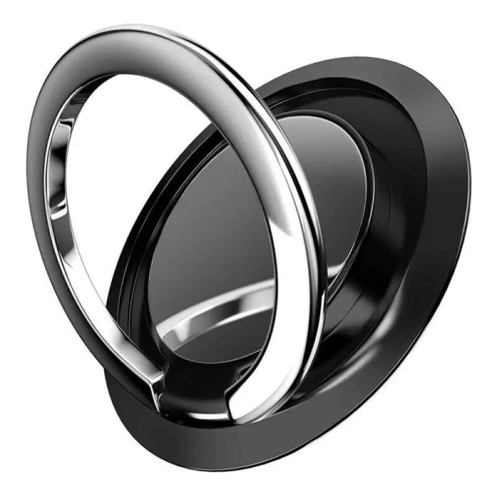 (Black) 360 Degree Rotating Finger Ring Phone Holder