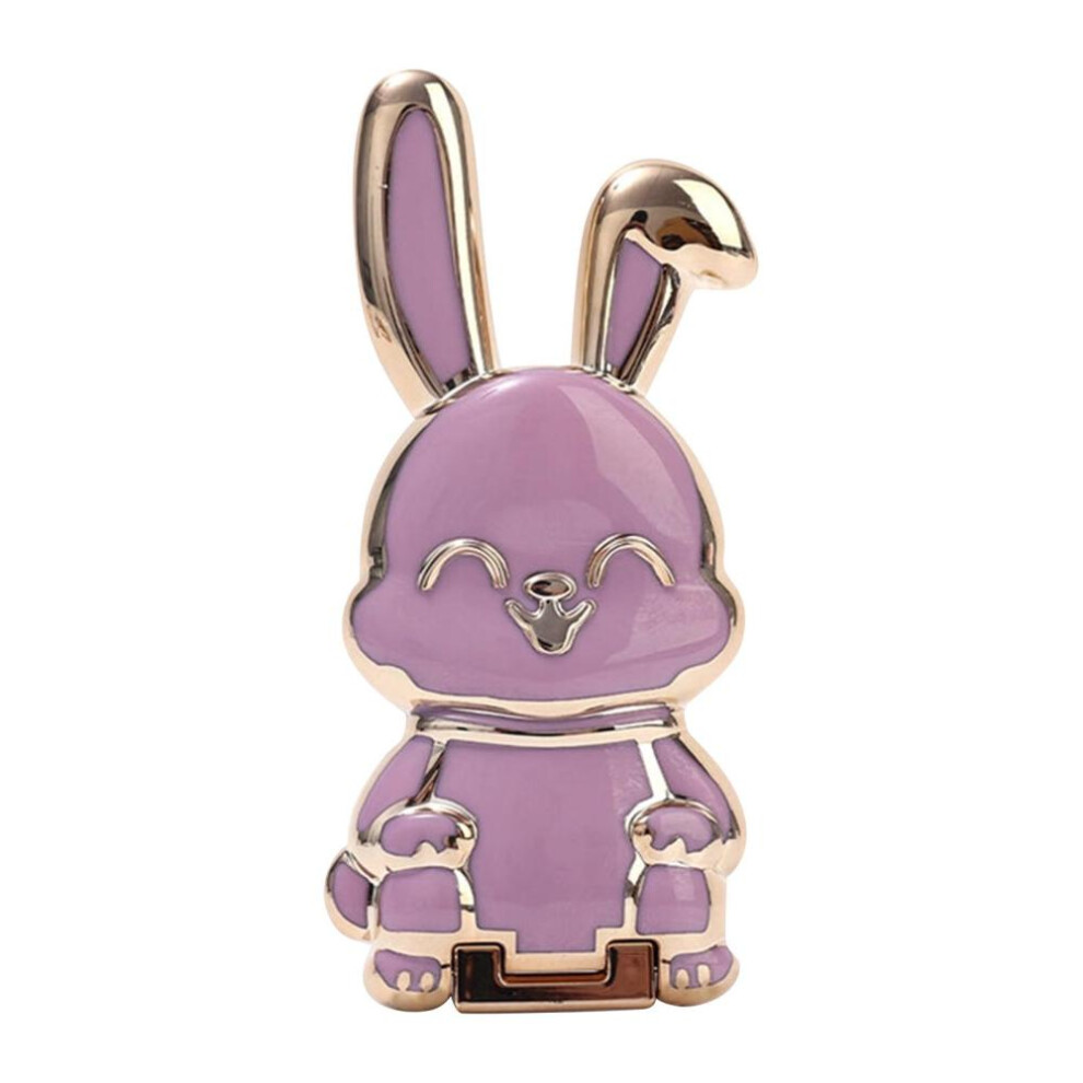 (One Size, Purple) Sagit Foldable Bunny Phone Bracket, Universal Portable Foldable Bunny Phone Bracket Cell Phone Stand For All Mobile Phones