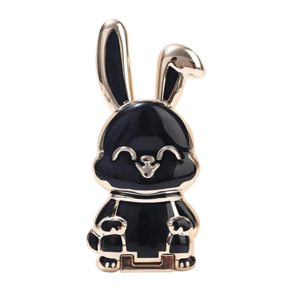 (One Size, Black) Sagit Foldable Bunny Phone Bracket, Universal Portable Foldable Bunny Phone Bracket Cell Phone Stand For All Mobile Phones