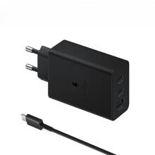 65W Trio Super Fast Charger USB-C For Samsung Galaxy S23 S22 S21 S20 Note20 Ultra S10 S9 Plus + Quick Adapter TYPE C Cable