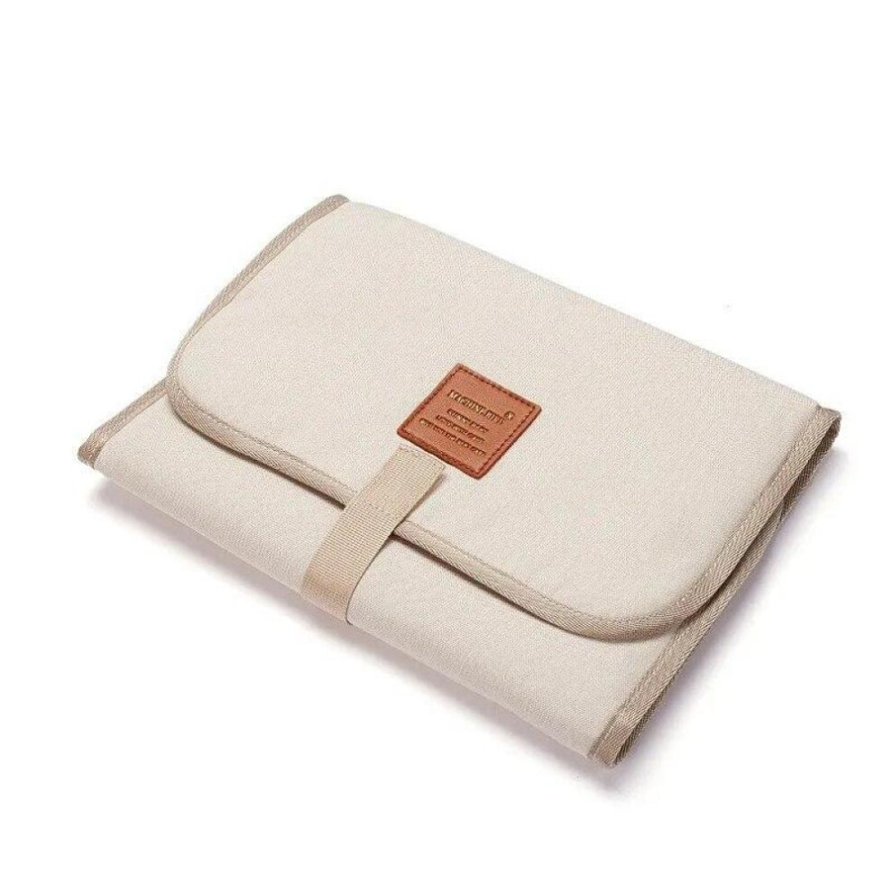 (White) Foldable Baby Diaper Changing Pad Waterproof Newborn Diaper Pad Portable Toddler Changing Table Oxford Baby Diaper Sheet