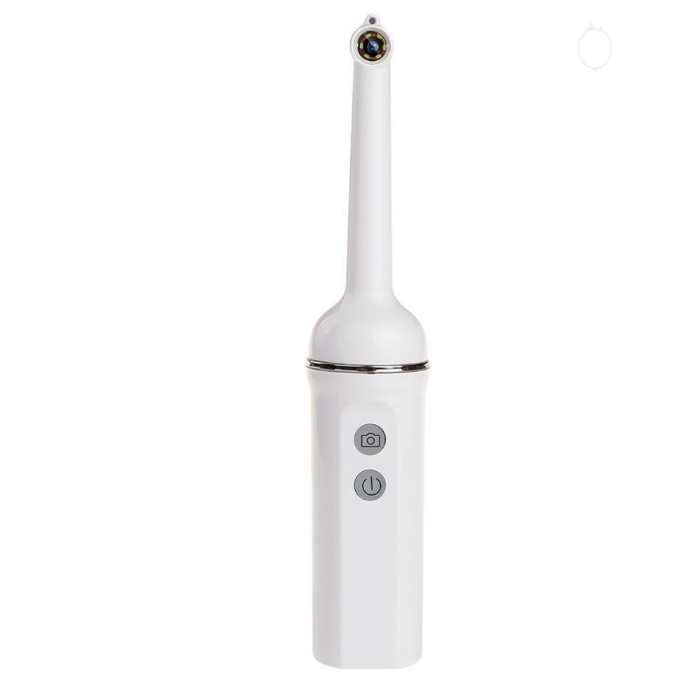 (White) Wireless WiFi Oral Dental Endoscope 6 LED Lights Snake Camera HD Video for iOS Android Handheld Teeth Inspection Endoscope