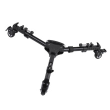 VX-600 Pro 3 Tripod Wheels Pulley Universal Folding Camera Tripod Dolly Base Stand w/ Nylon