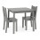 Humble Crew  Grey Kids Wood Table and 2 Chairs Set  Square 1