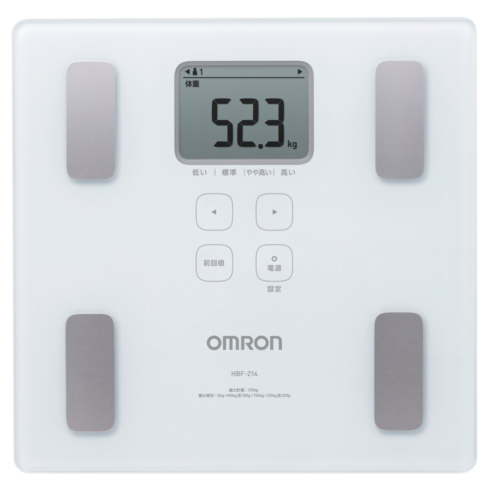 New Omron Weight Scale Body Composition Meter Body Scan White HBF214W Japan