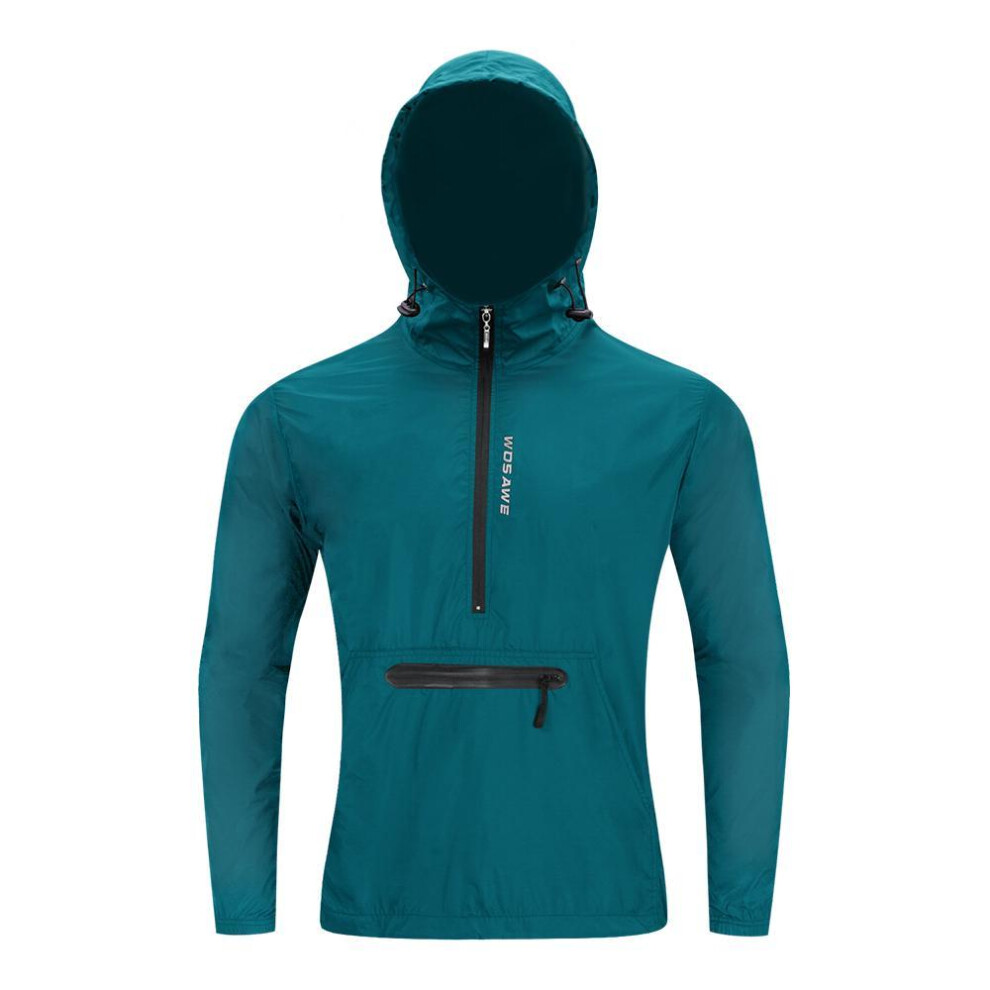 WOSAWE Cycling Jacket Hooded Hi Vis Waterproof Windproof Bike Jersey Bicycle Wind Coat